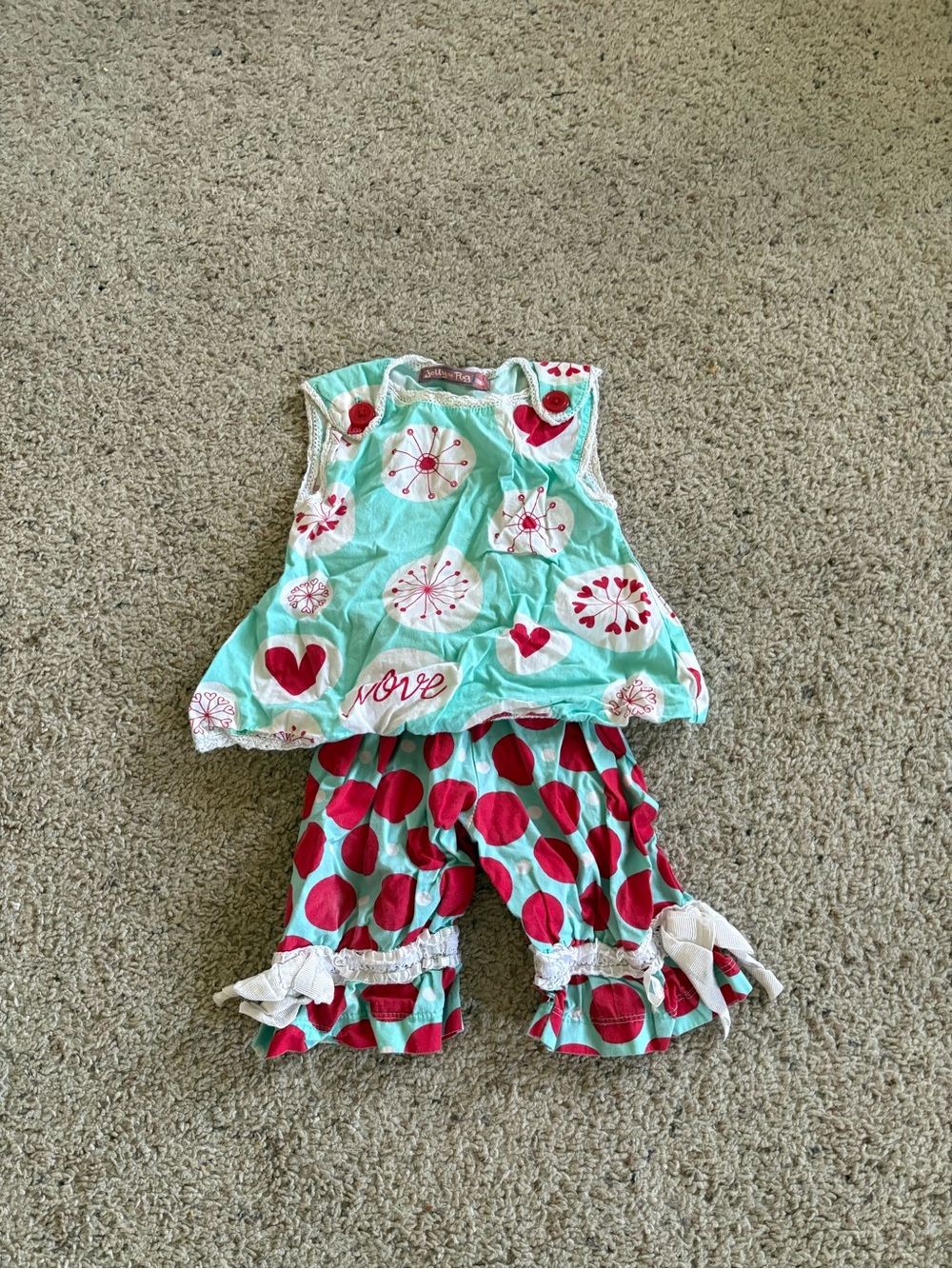 Y2K Jelly the Pug Baby Girl Outfit Set